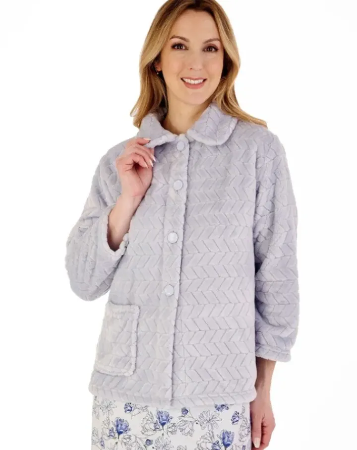 Chevron Pattern 25" Button Through Bedjacket BJ88315