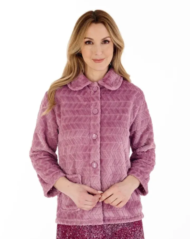 Chevron Pattern 25" Button Through Bedjacket BJ88315