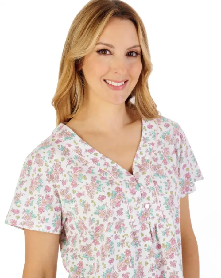 Classic Floral Print 42" Jersey Nightdress ND05107