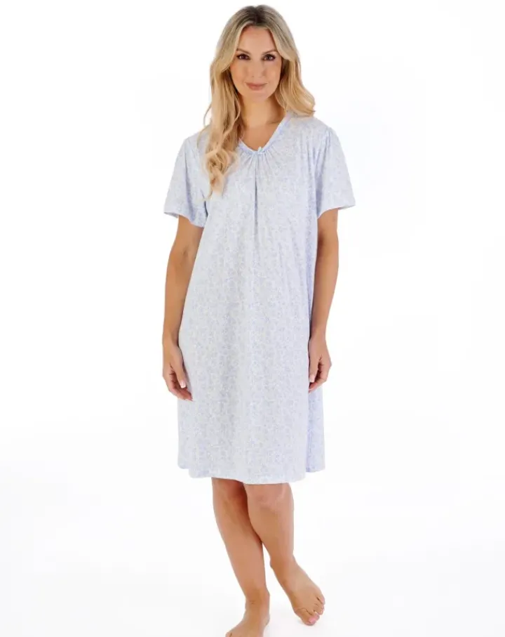 Ditsy Floral 38" Jersey Nightdress ND07101