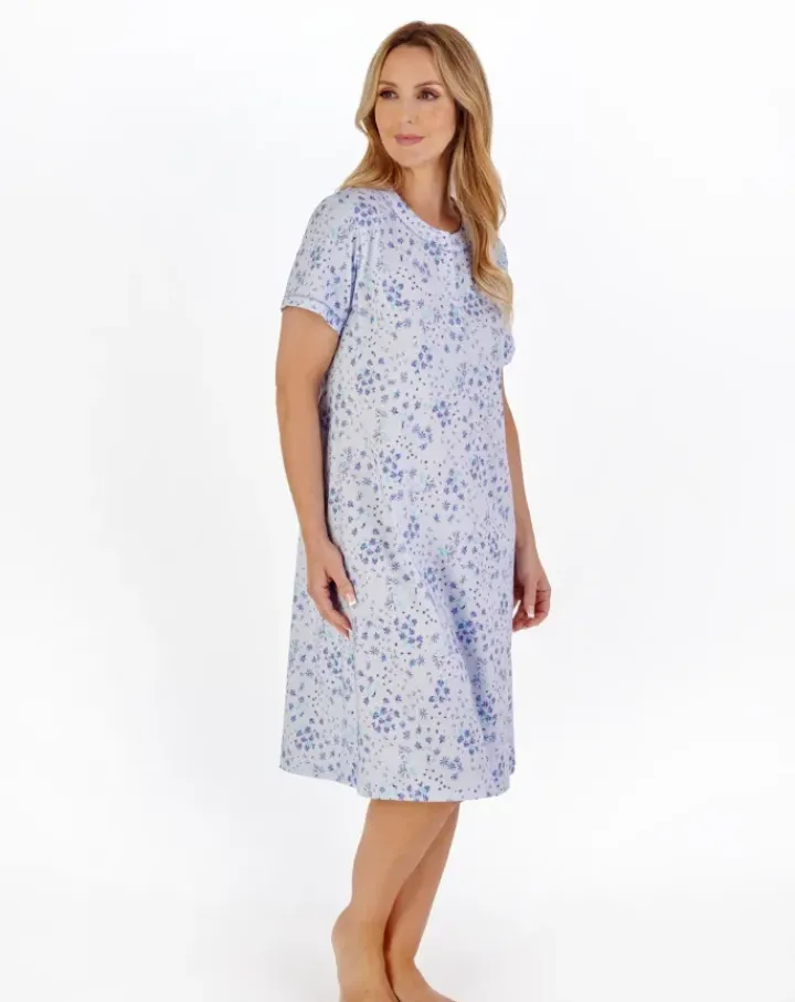Ditsy Floral Print 40" Jersey Nightdress ND05111