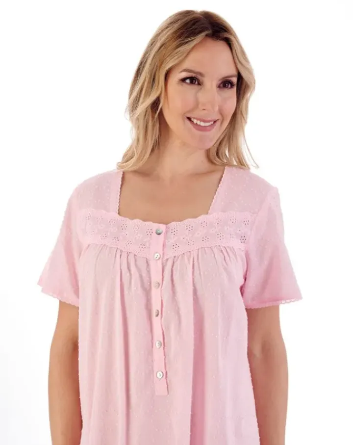 Dobby Dot 42" Woven Nightdress ND01232