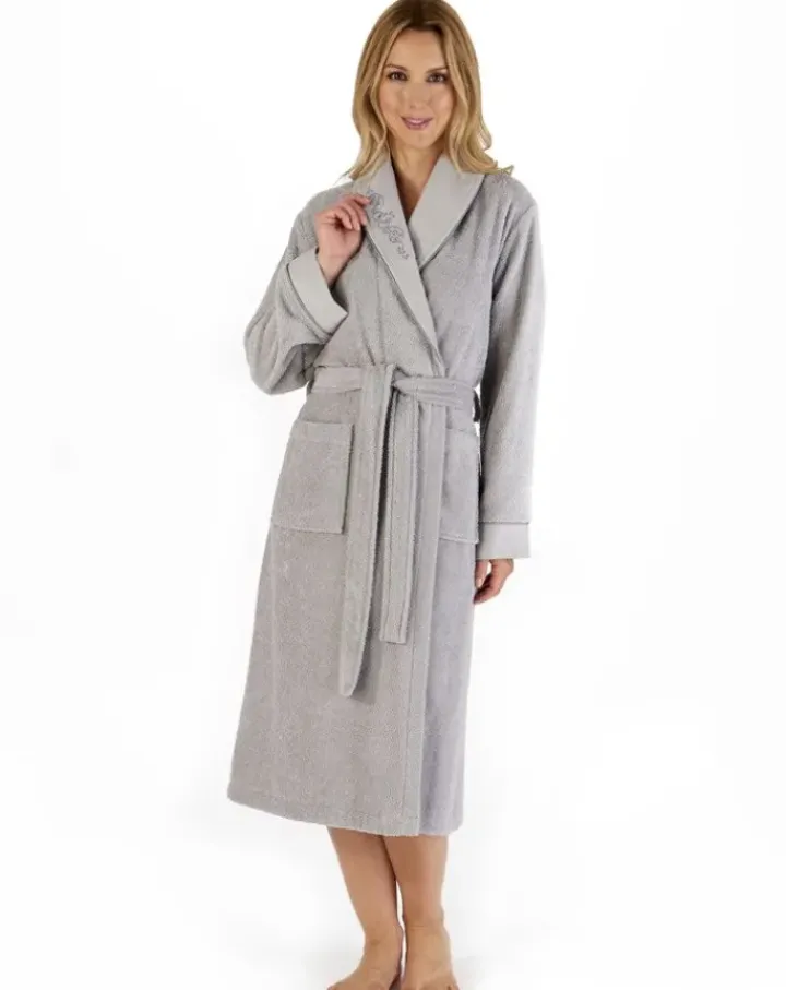 Embroidered 46" Shawl Collar Wrap HC66355