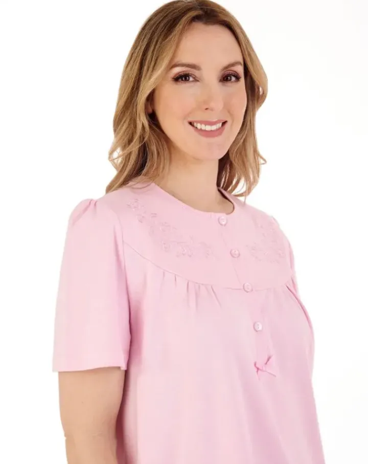 Embroidered Yoke 42" Interlock Jersey Nightdress ND88120
