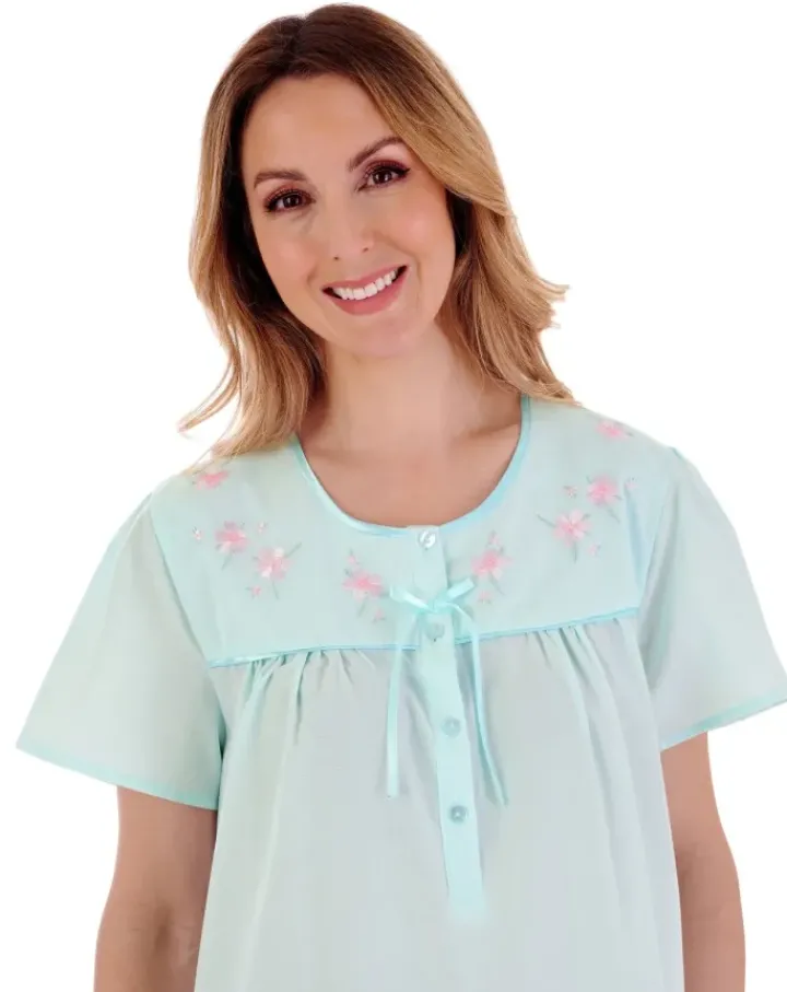 Embroidered Yoke 42" Woven Nightdress ND55201