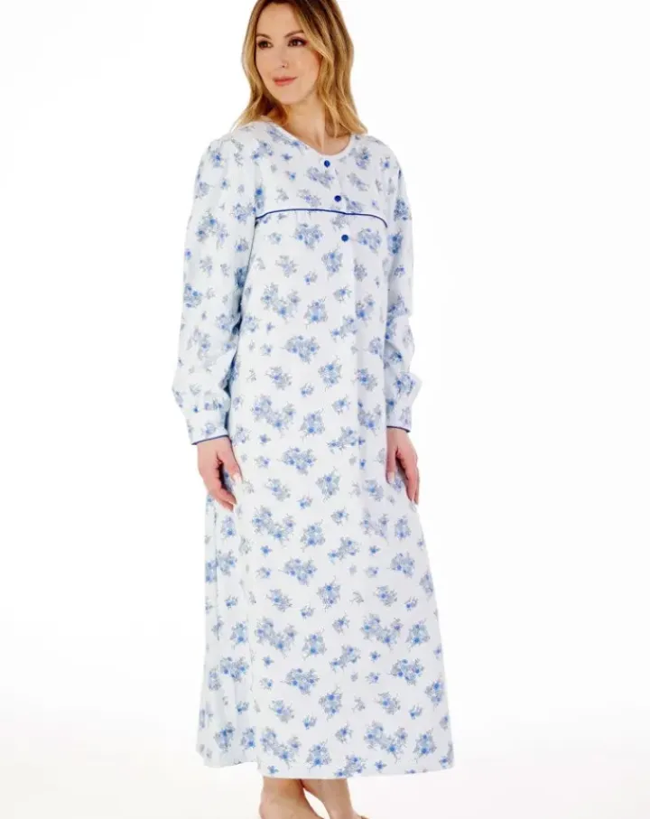 Floral Luxury Flannel 51" Woven Nightdress ND88214