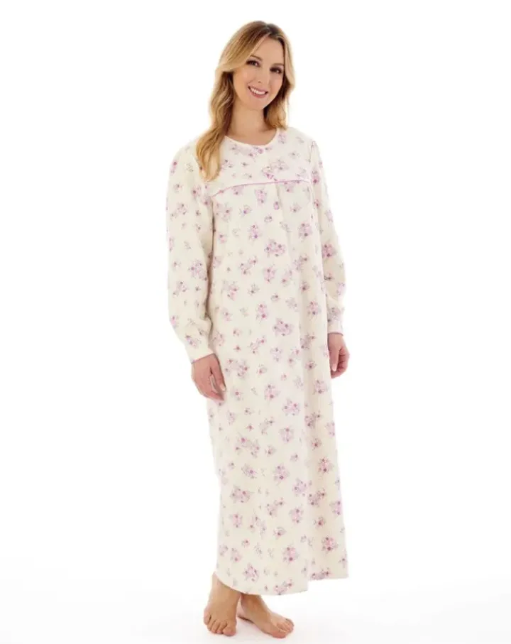 Floral Luxury Flannel 51" Woven Nightdress ND88214