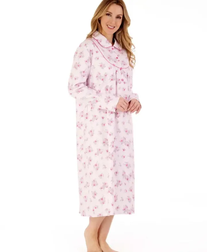 Floral Luxury Flannel 45" Woven Nightdress ND88211