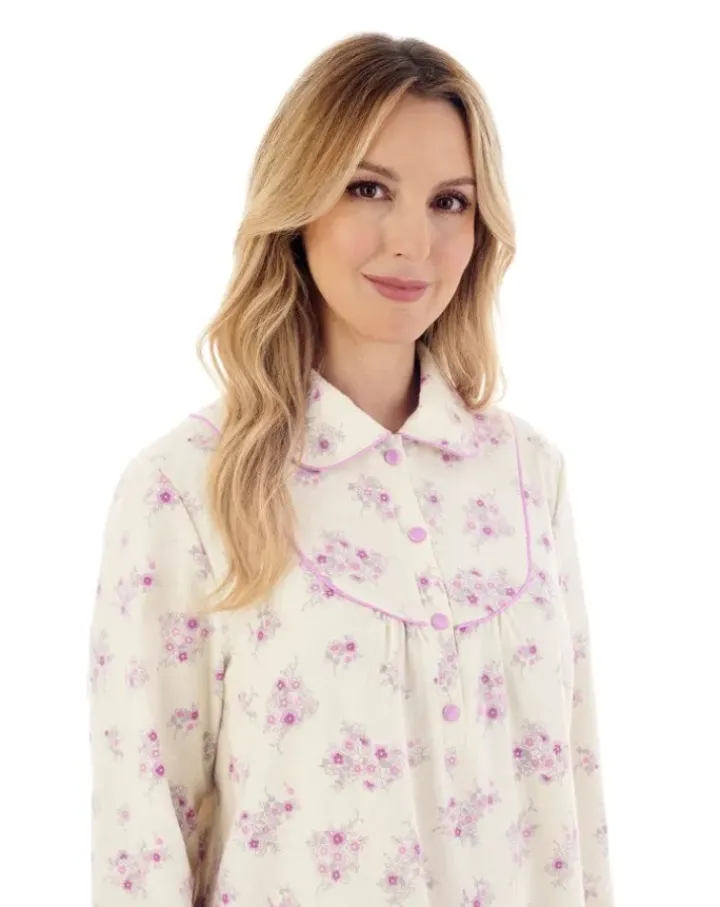 Floral Luxury Flannel 45" Woven Nightdress ND88211