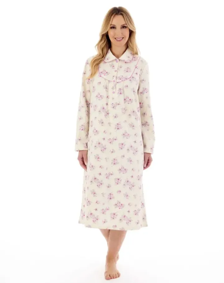Floral Luxury Flannel 45" Woven Nightdress ND88211