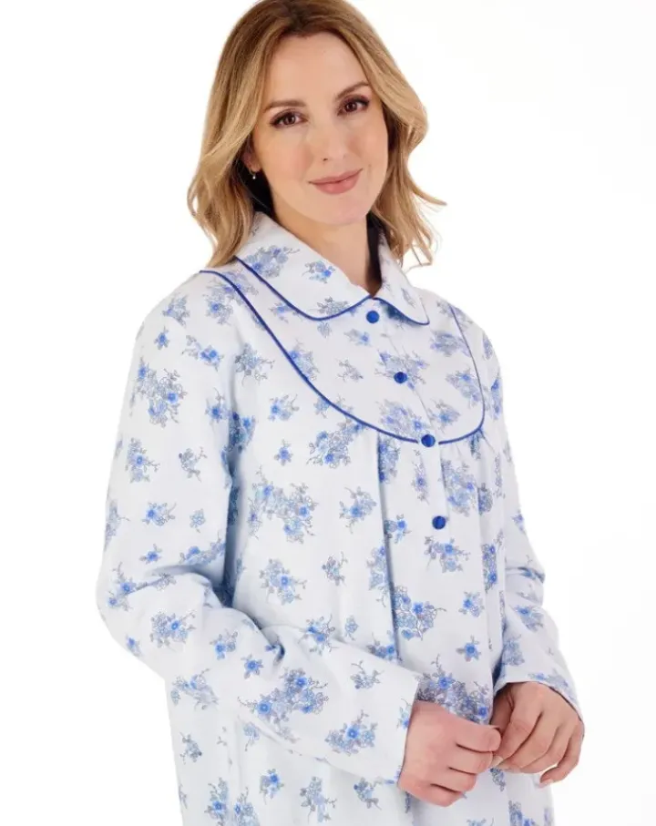 Floral Luxury Flannel 51" Woven Nightdress ND88212