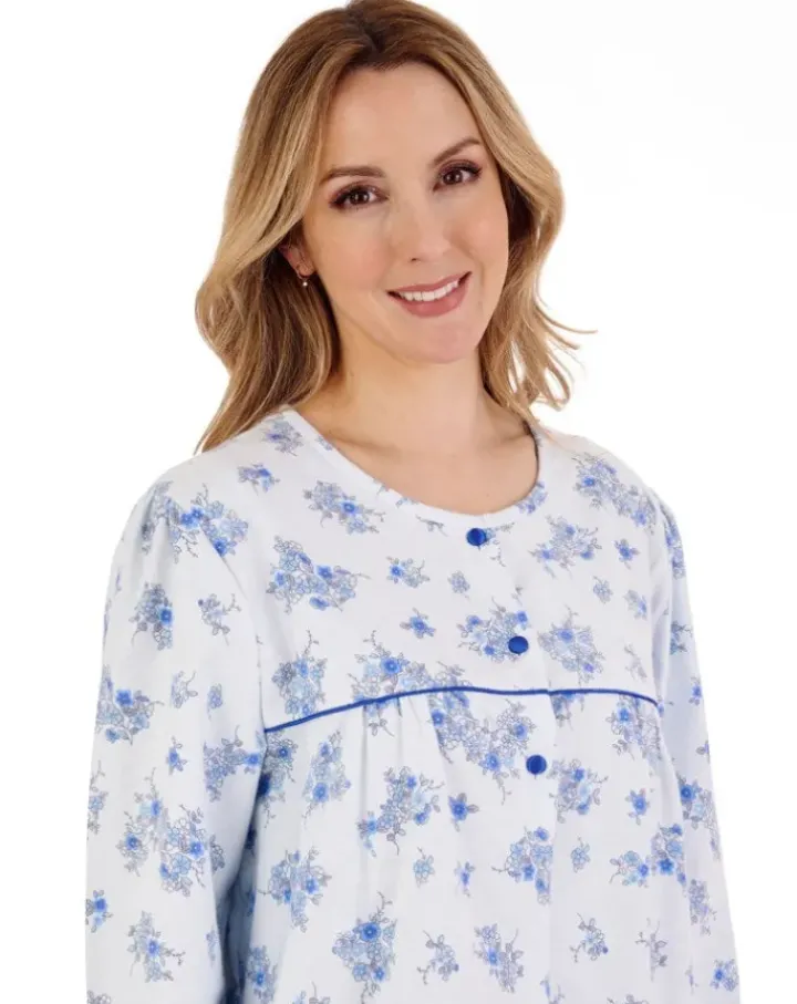 Floral Luxury Flannel 43" Woven Nightdress ND88210