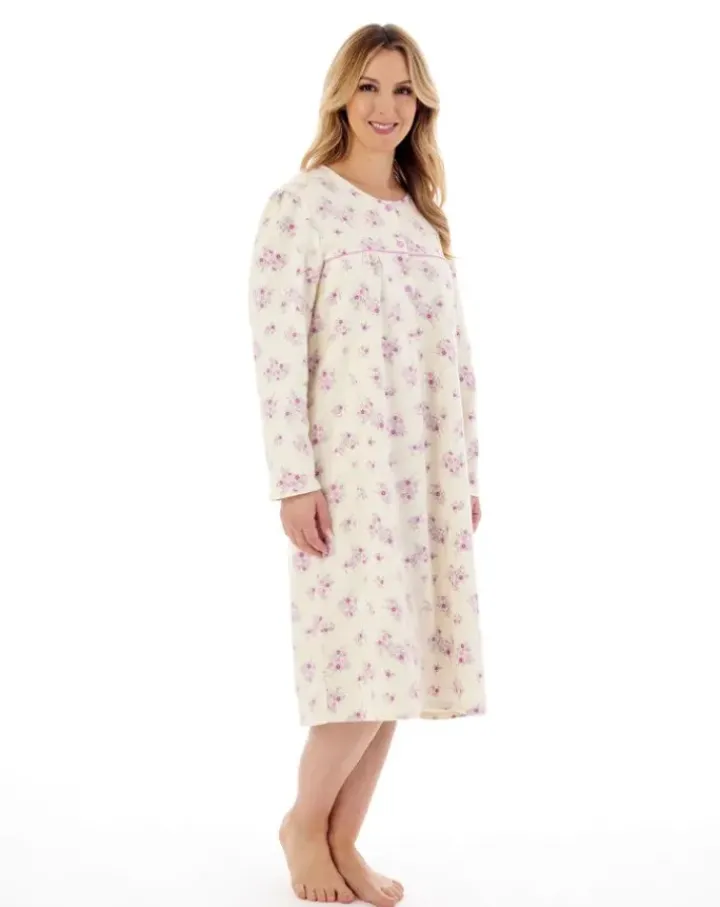 Floral Luxury Flannel 43" Woven Nightdress ND88210