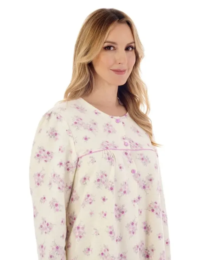 Floral Luxury Flannel 43" Woven Nightdress ND88210