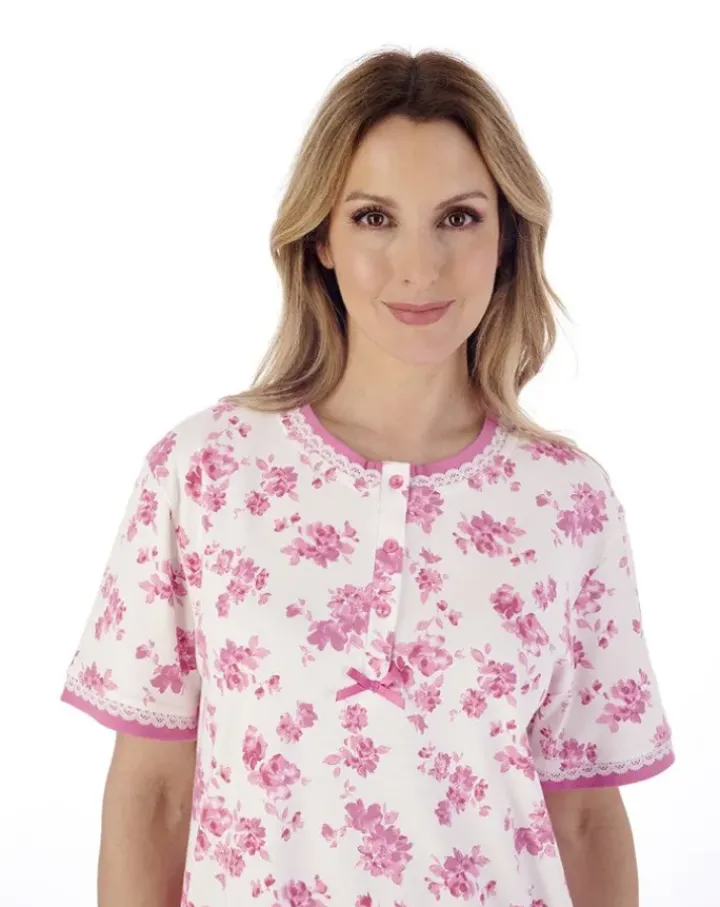 Floral Print 42" Interlock Jersey Nightdress ND02125
