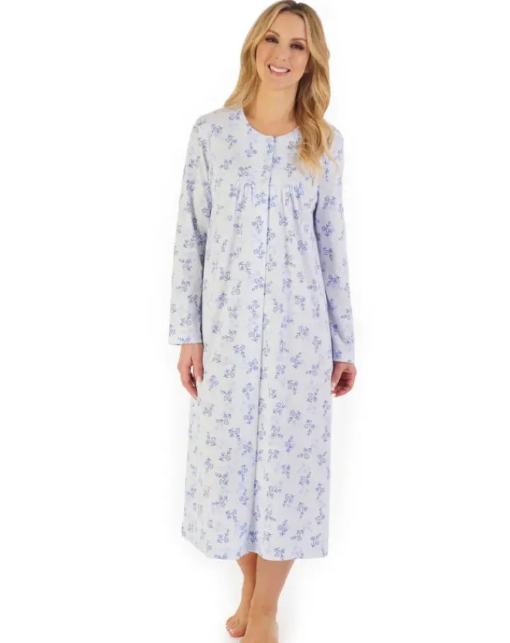 Floral Print 46" Jacquard Jersey Nightdress ND06107