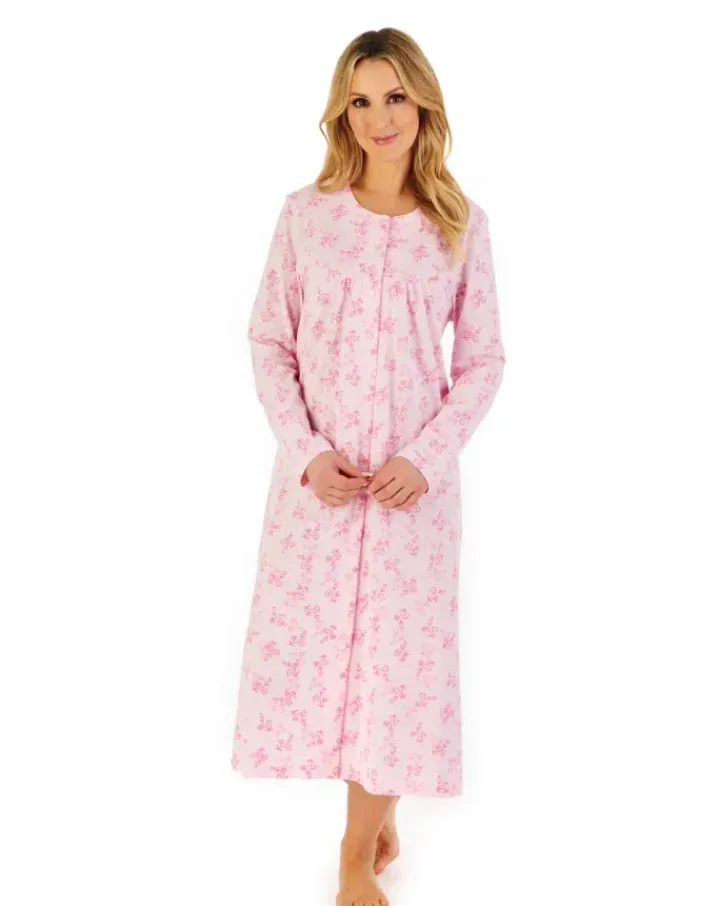 Floral Print 46" Jacquard Jersey Nightdress ND06107