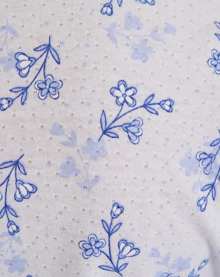 Floral Print 42" Jacquard Jersey Nightdress ND06105