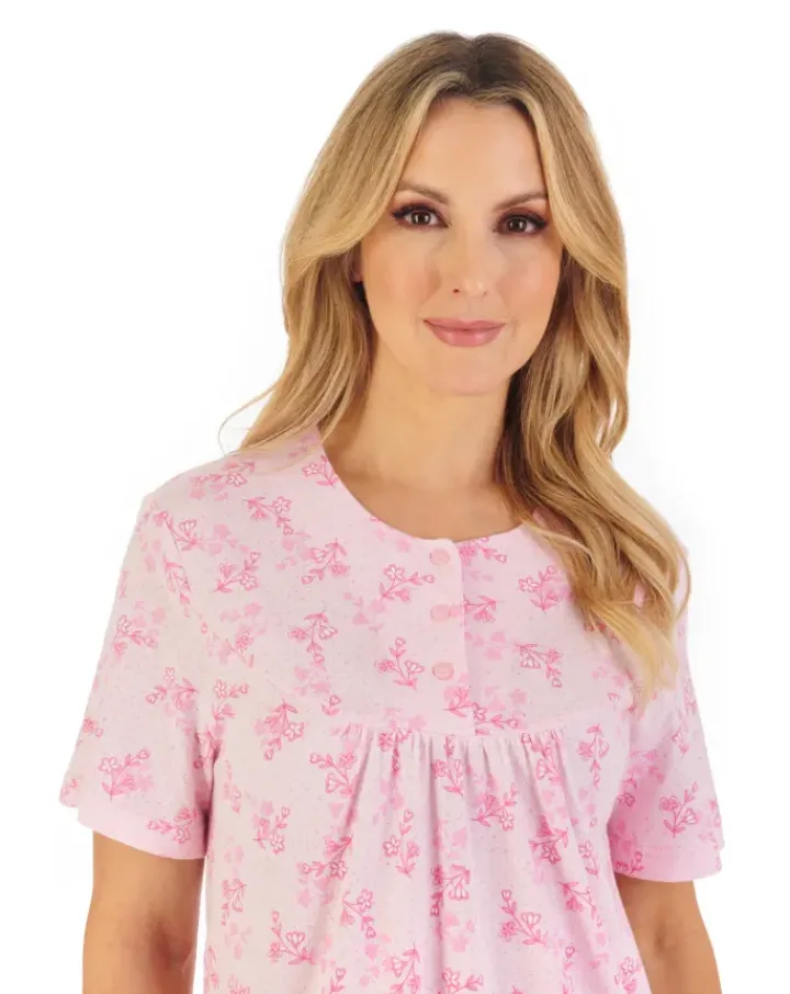 Floral Print 42" Jacquard Jersey Nightdress ND06105