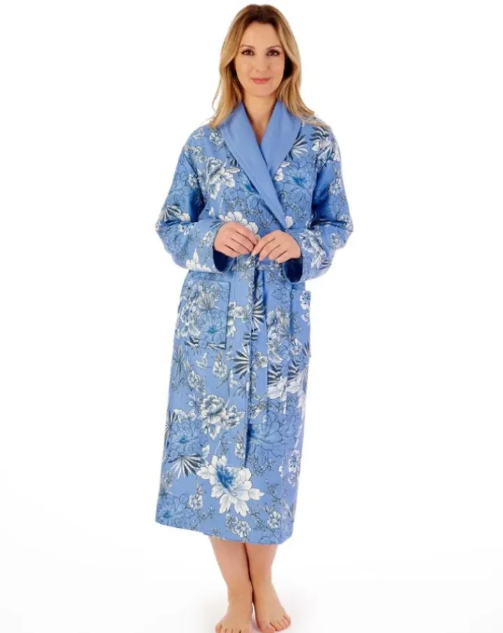 Floral Print Luxury Bamboo 46" Wrap Housecoat HC02350