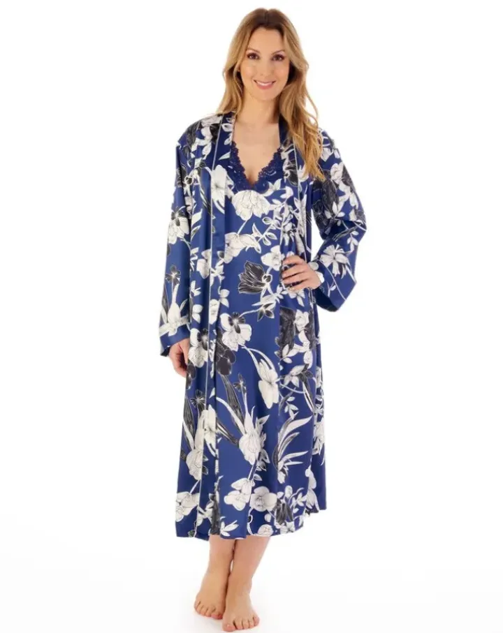 Floral Satin 45" Nightdress GL02721