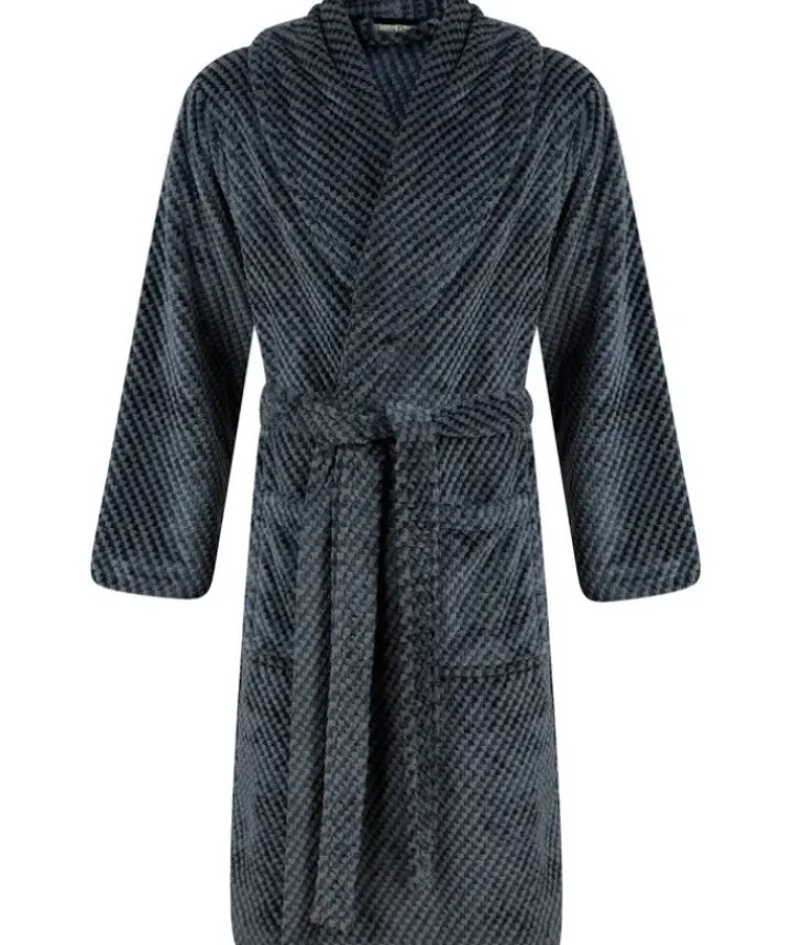 Jacquard Check Flannel Fleece 49" Shawl Collar Wrap WR4835