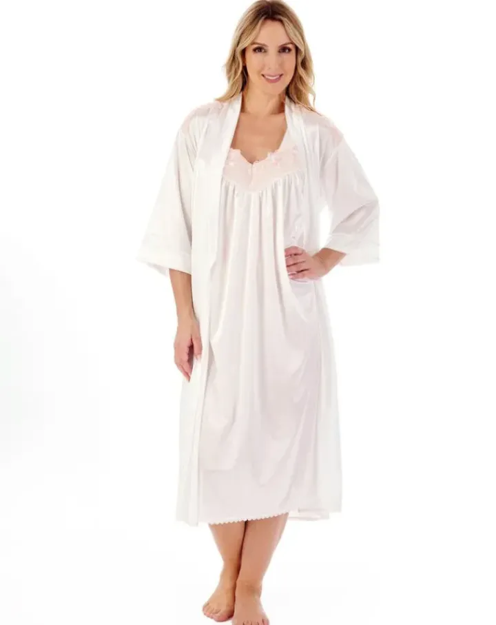 Knitted Satin Embroidered 46" Wrap HC55403