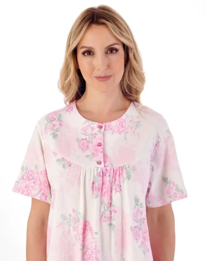 Large Floral Print 42" Jersey Nightdress ND01132