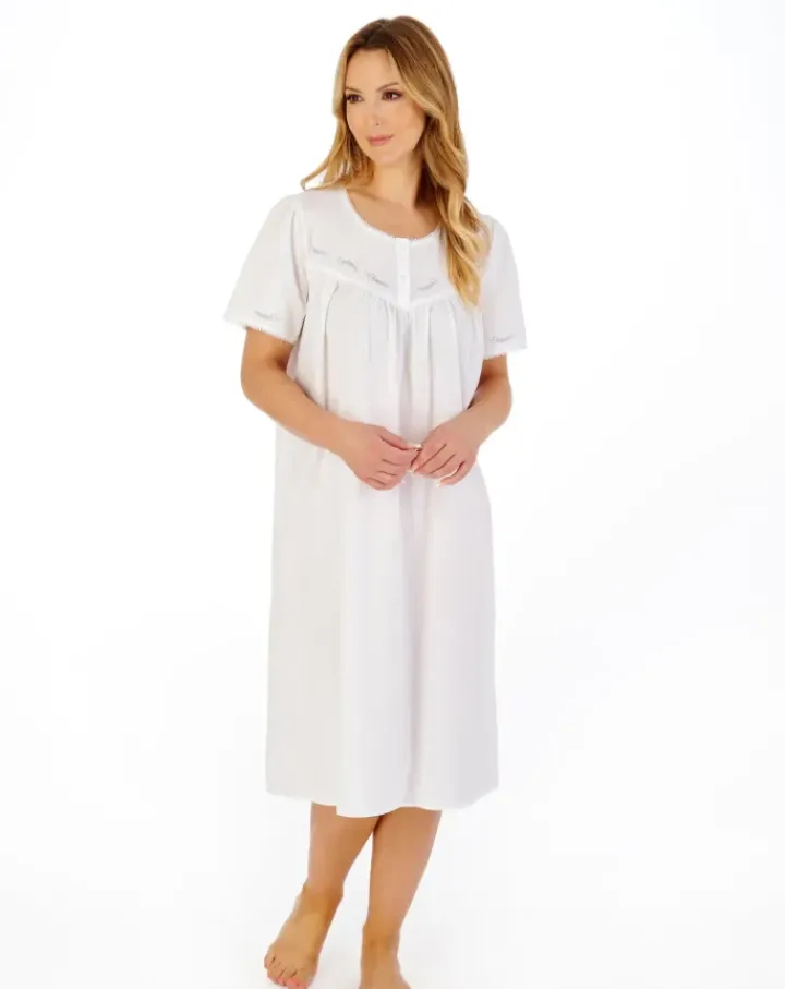 Lavender Embroidered 42" Woven Nightdress ND04253