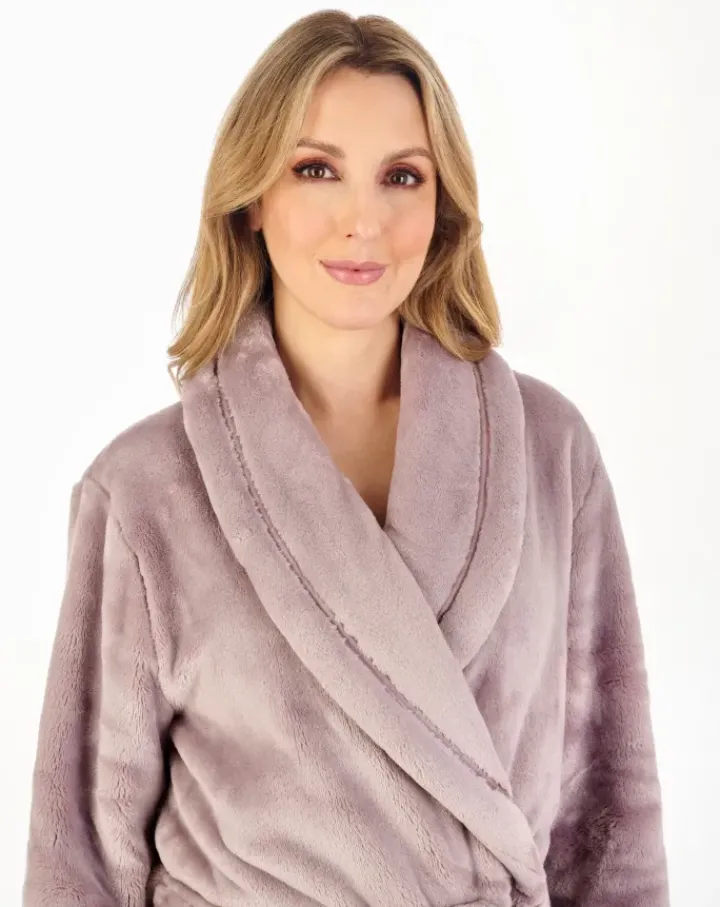 Luxury Flannel Fleece 48" Shawl Collar Wrap HC4342