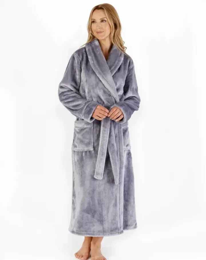 Luxury Flannel Fleece 48" Shawl Collar Wrap HC4342