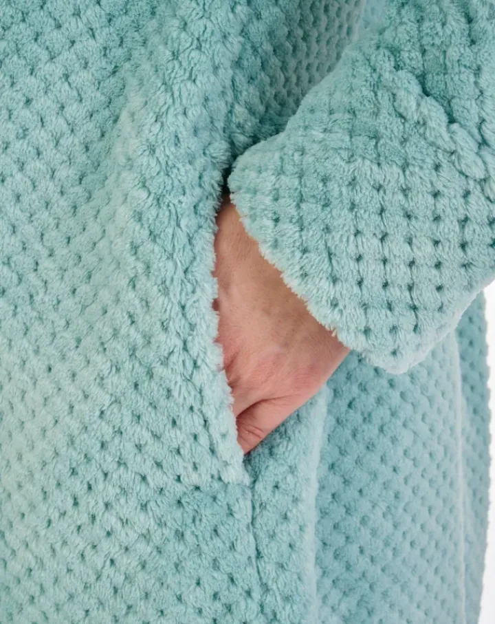 Luxury Waffle Fleece 46" Button Through Housecoat HC4327