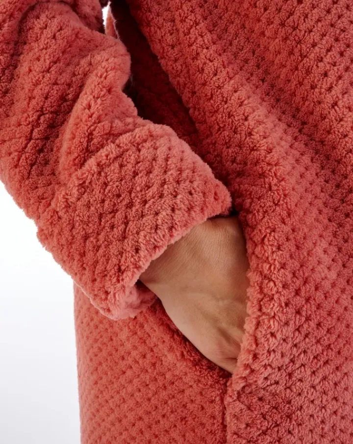 Luxury Waffle Fleece 46" Zip Through Housecoat HC4326