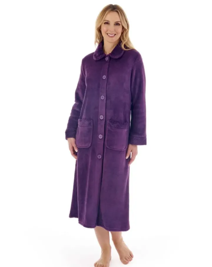 Mini Waffle 46" Button Through Housecoat HC4301