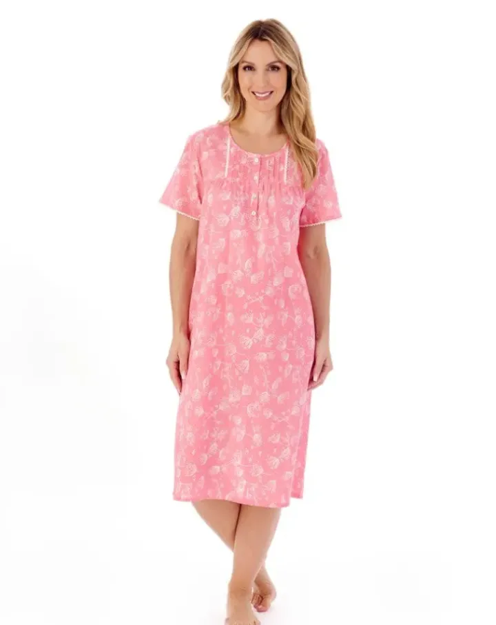 Modern Floral 42" Woven Nightdress ND01212