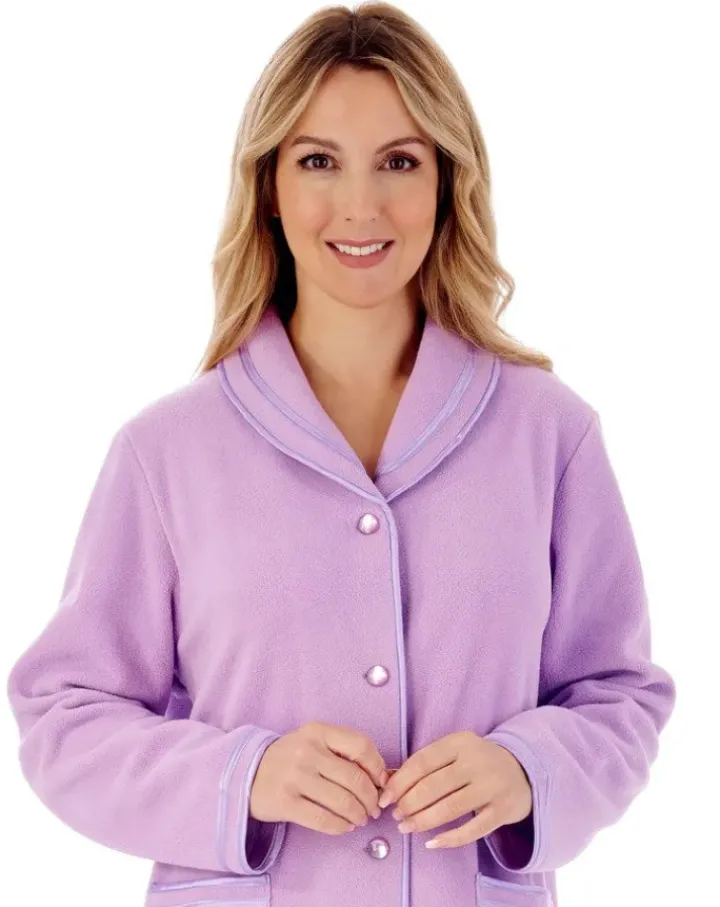 Polar Fleece 45" Button Trough Housecoat HC6321