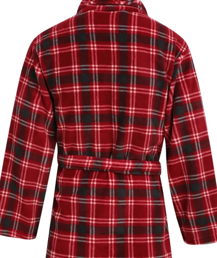 Printed Check Flannel Fleece 32" Bed Jacket WR66841