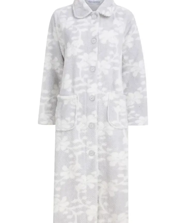 Printed Mini Waffle 46" Button Through Housecoat HC66360
