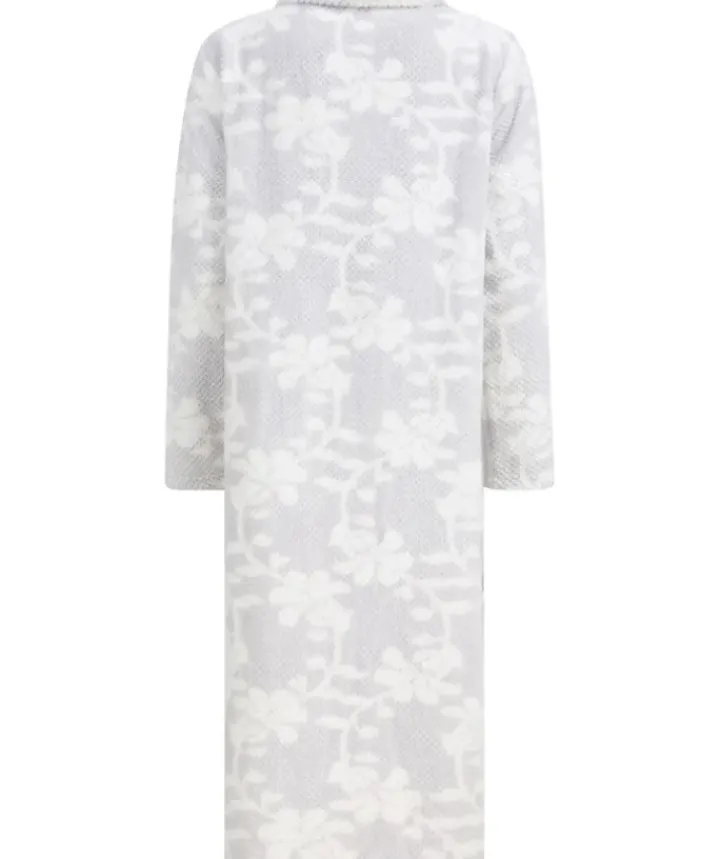 Printed Mini Waffle 46" Button Through Housecoat HC66360