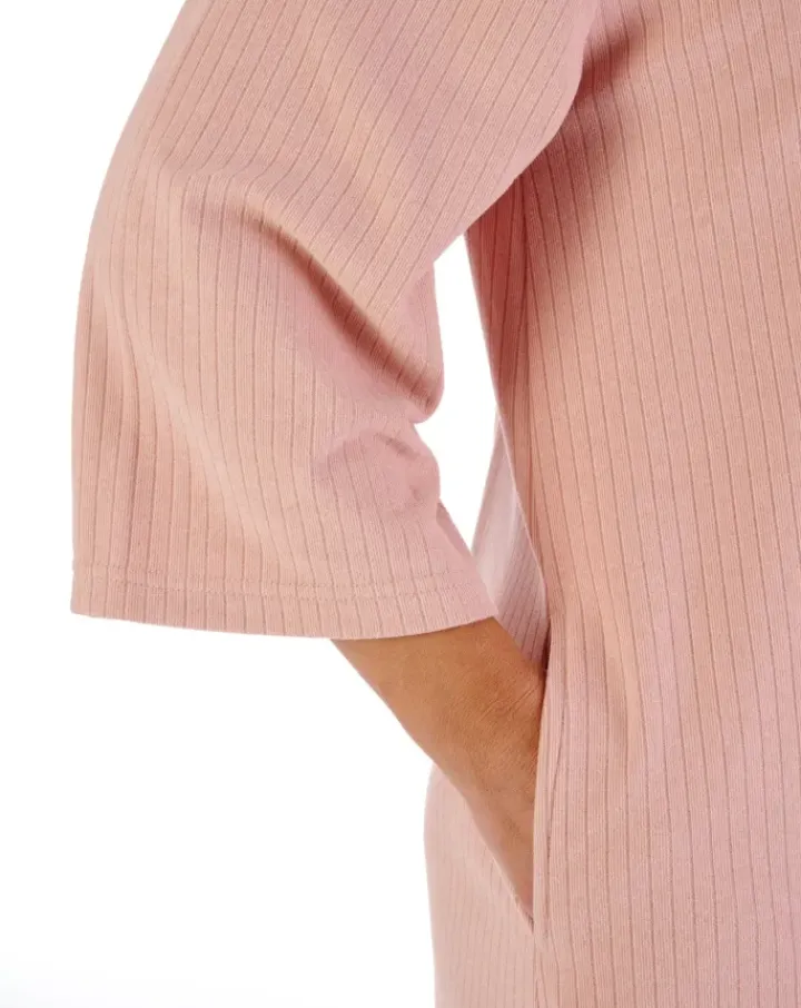 Rib Pattern 42" Zip Housecoat HC07306