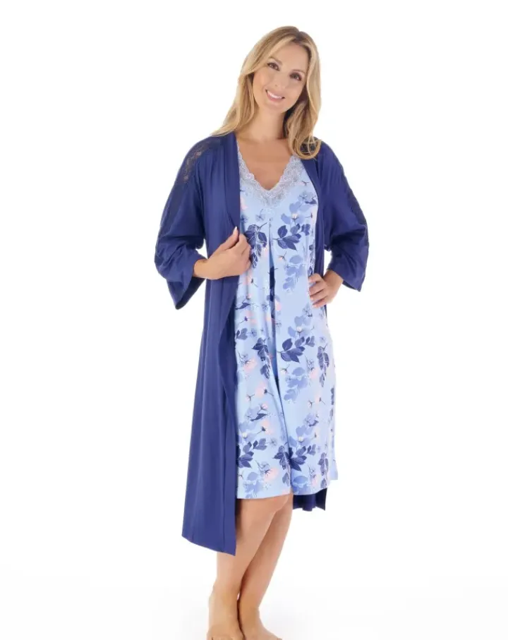 Supersoft Multi-Print or Solid Navy 40" Nightdress GL03701
