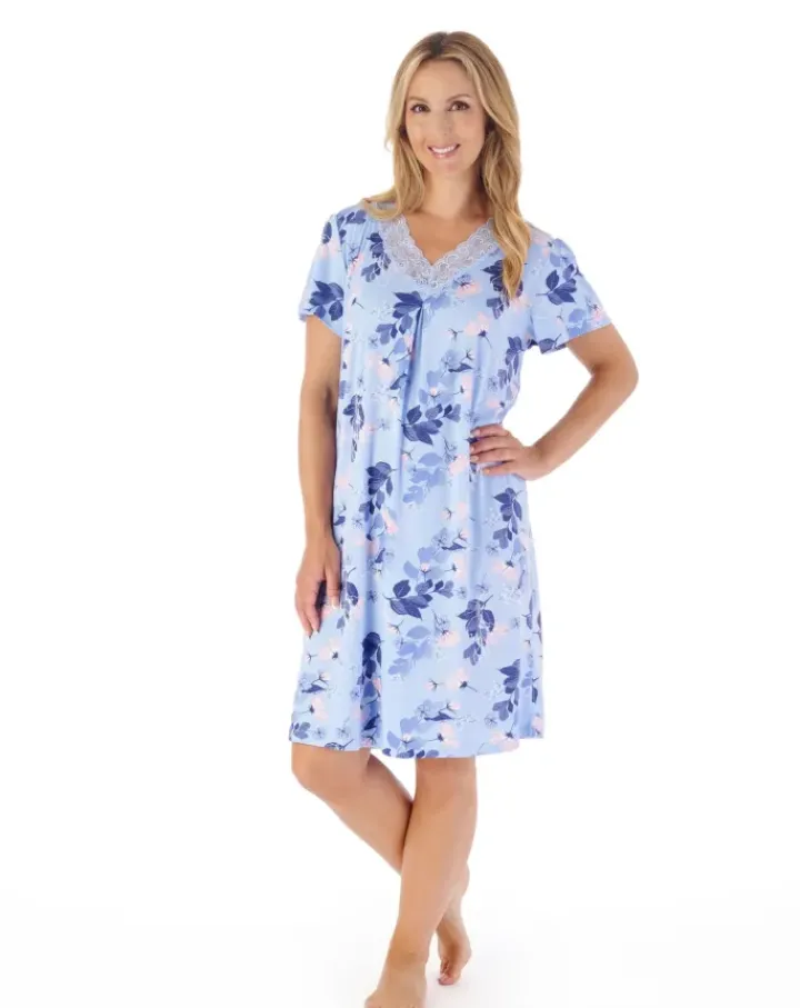 Supersoft Multi-Print or Solid Navy 40" Nightdress GL03701